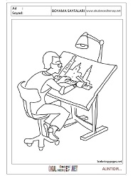 Mühendis boyama sayfaları